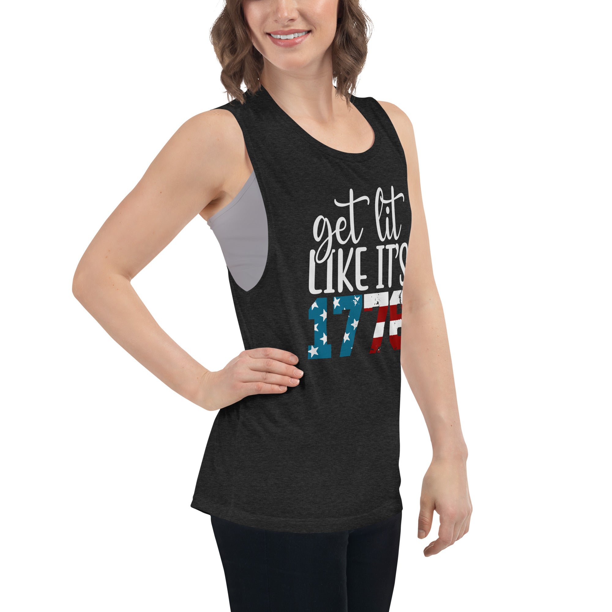 Get Lit Like It's 1776 Muscle Tank